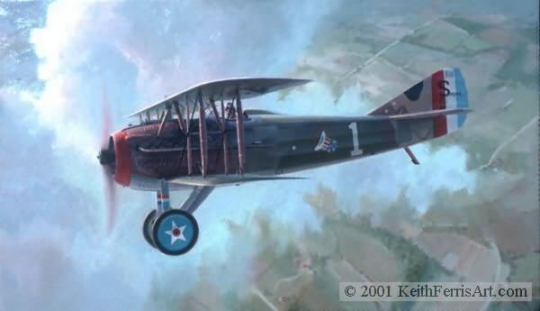 "Old Number One" - Keith Ferris - SPAD XIII Ace Eddie Rickenbacker Art